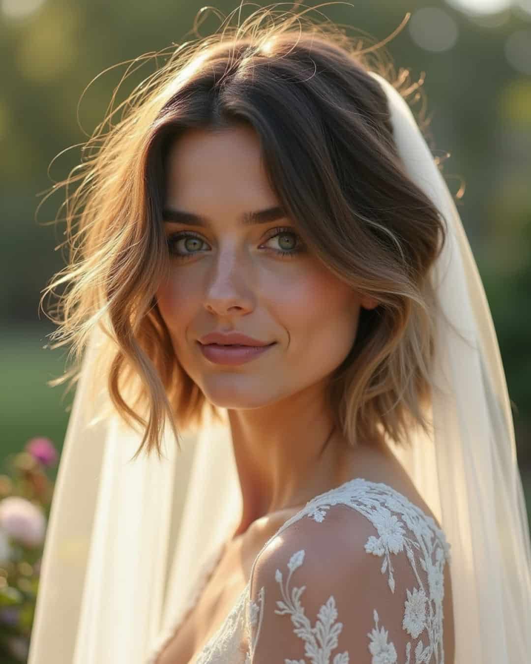Wedding Bob With Veil