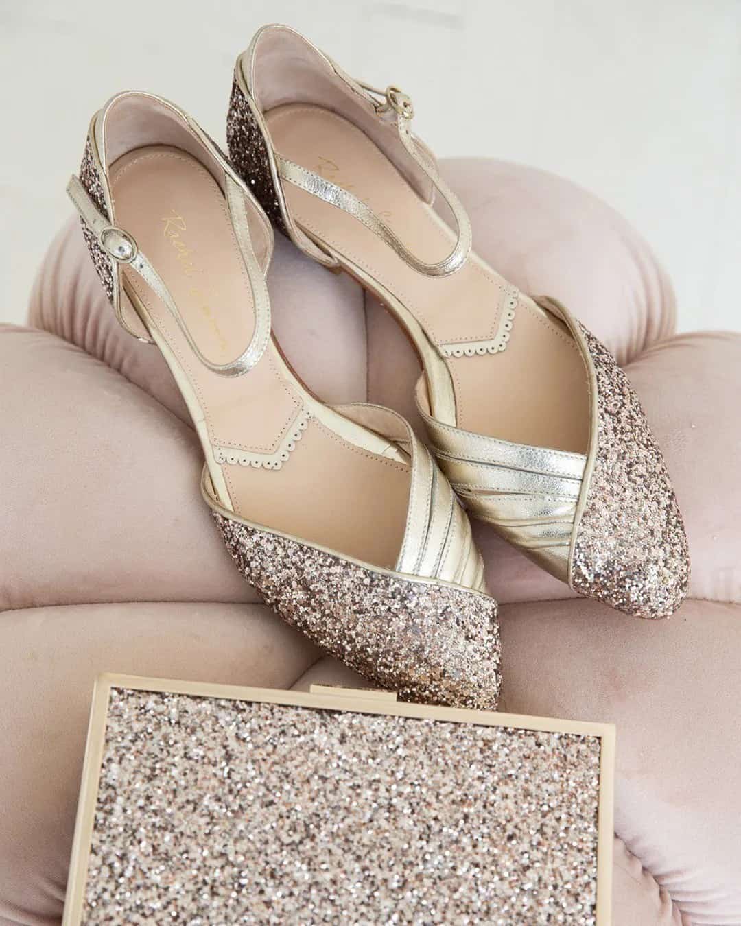 Comfortable Silver Flats For Wedding