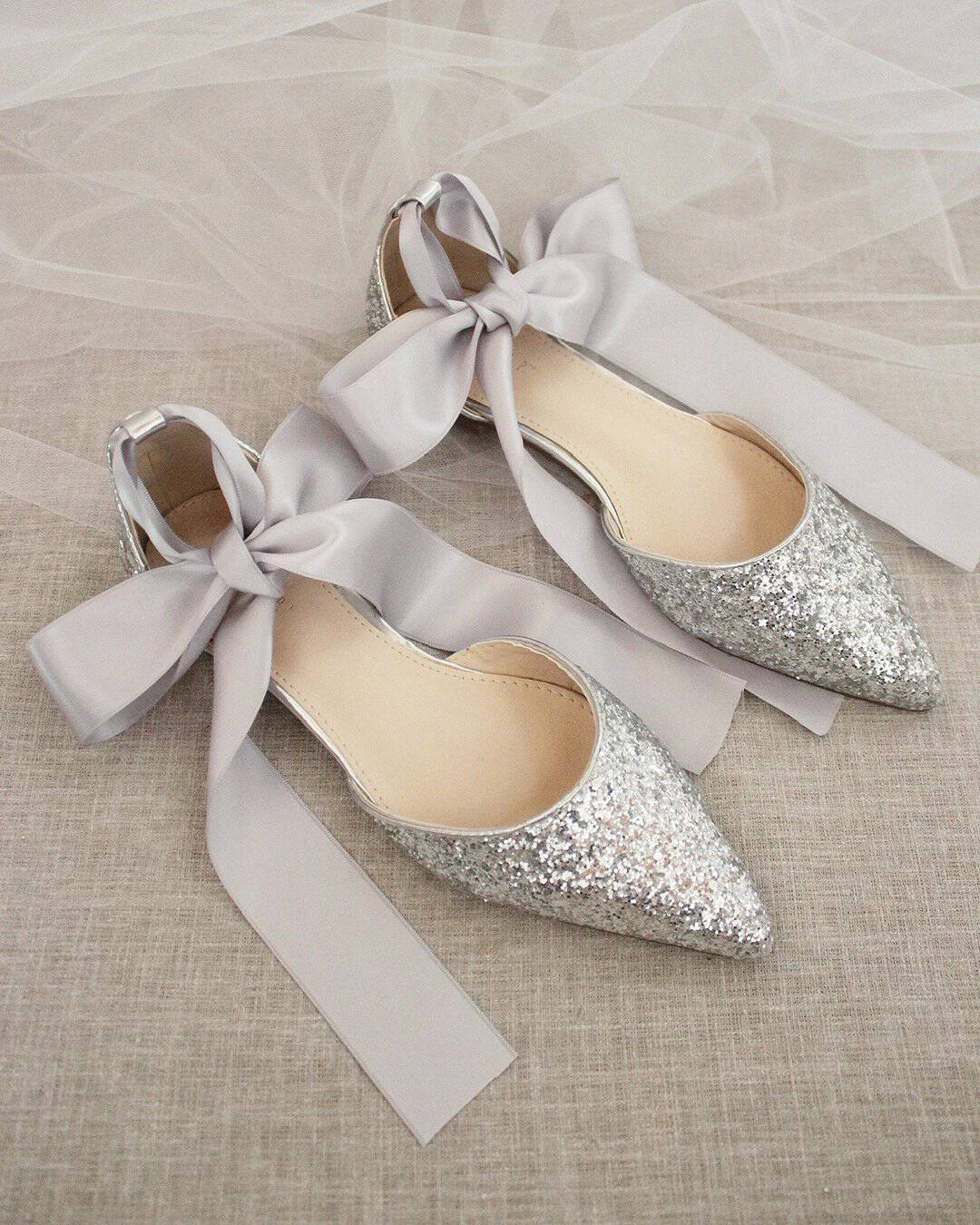 Blue Wedding Flats