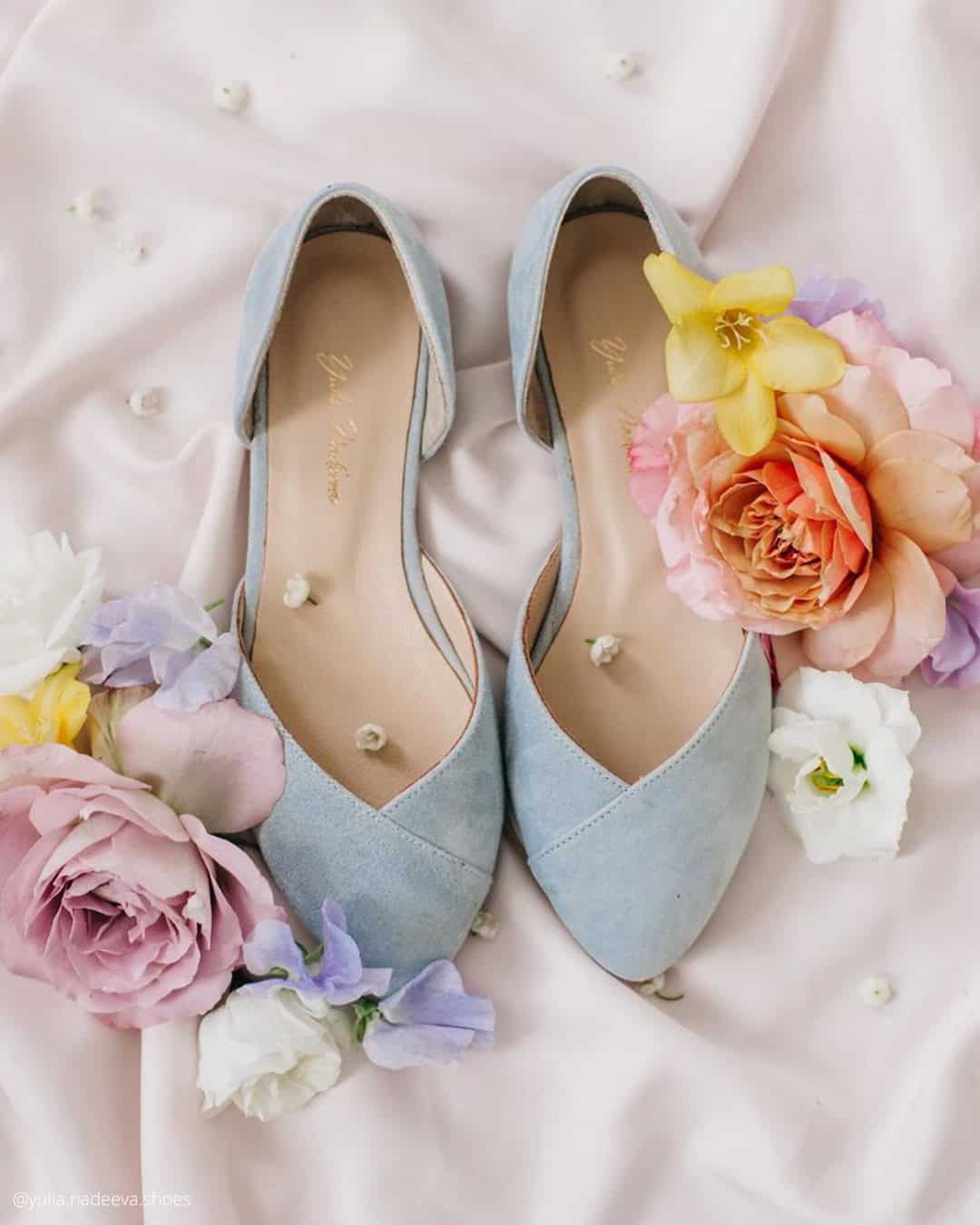 Blue Wedding Flats