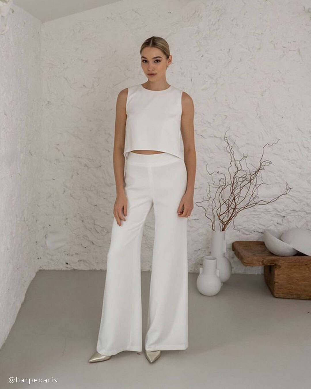 Simple Wedding Pantsuits For Bride
