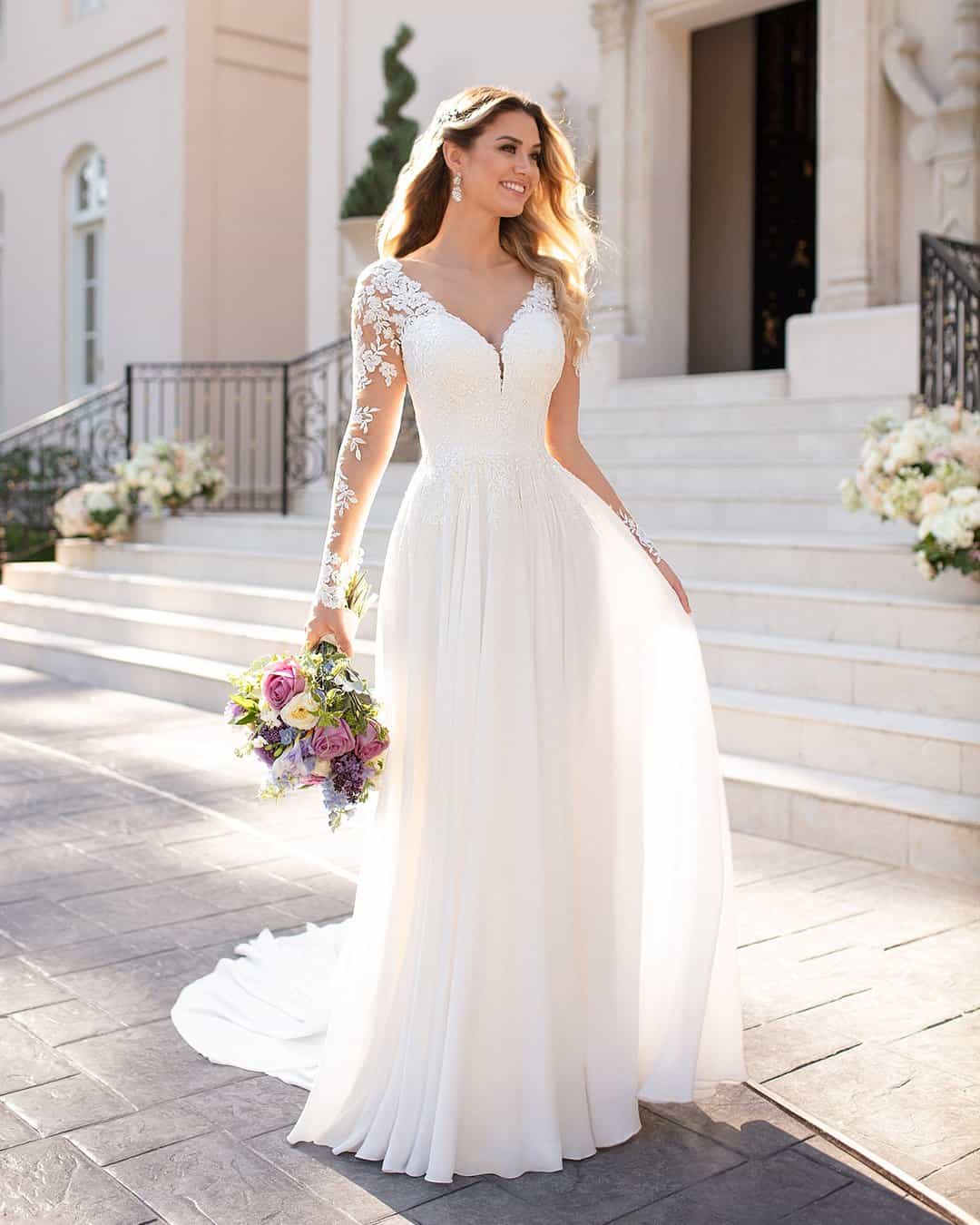 Fall Wedding Dresses With Sleeves