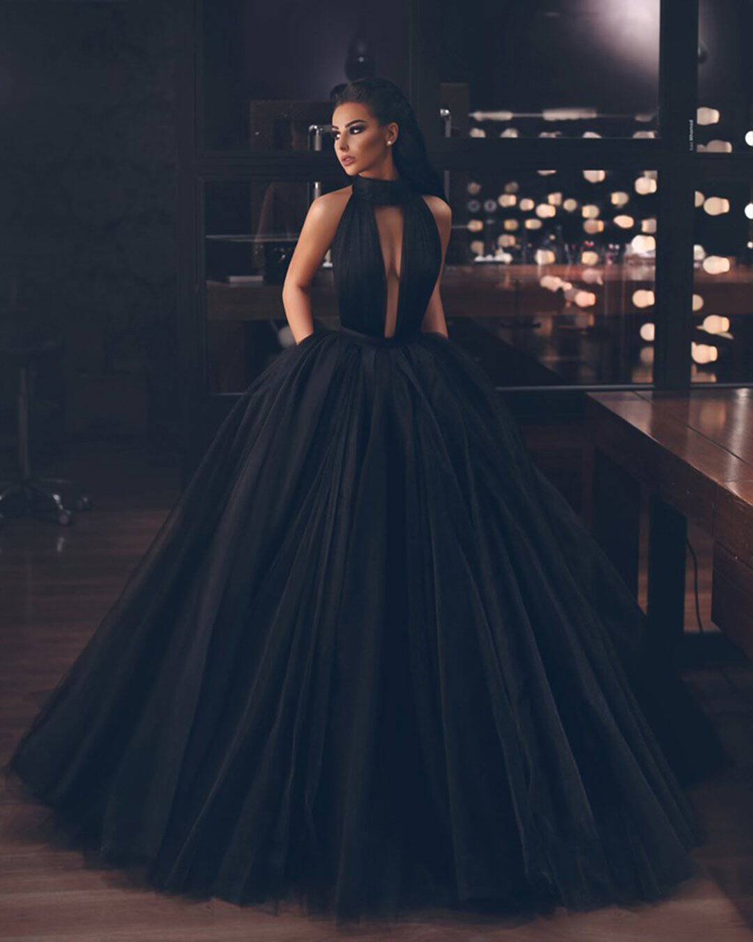 Victorian Gothic Black Wedding Dresses