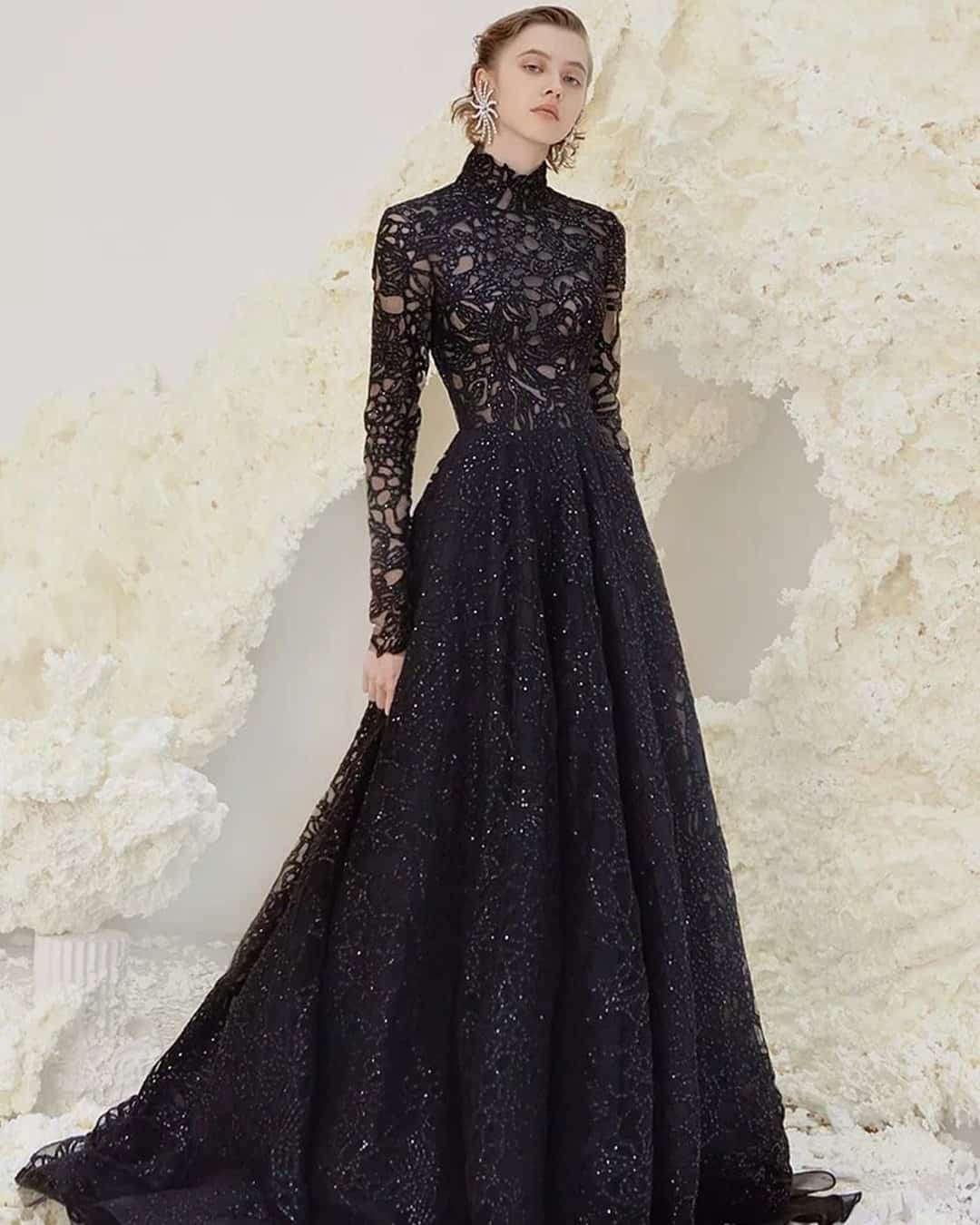 Gothic Mermaid Black Wedding Dresses