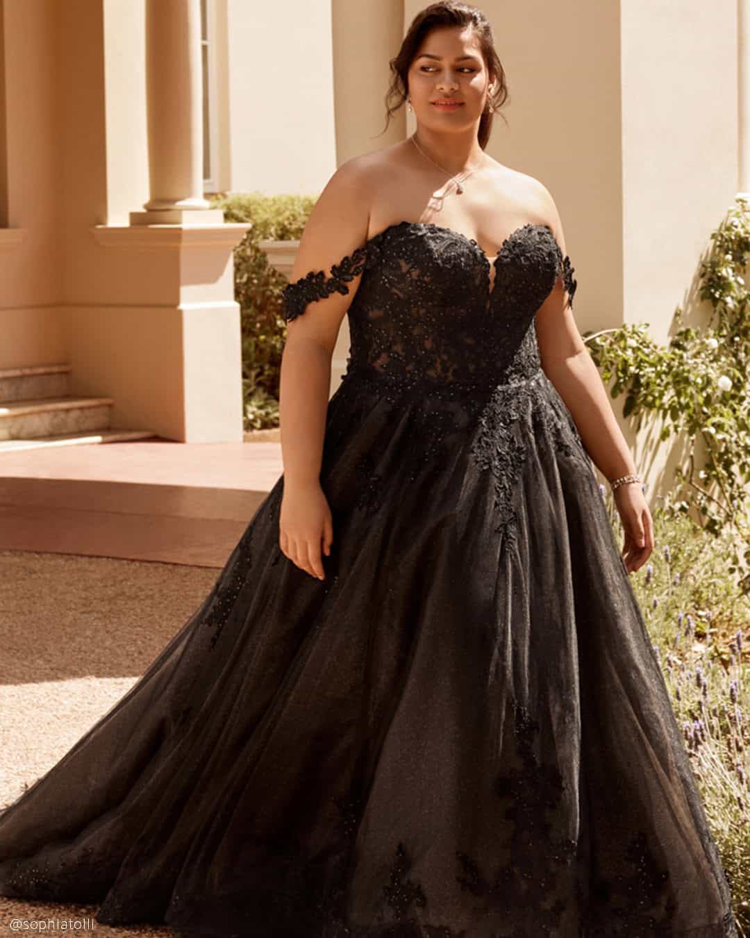 Gothic Black Wedding Dresses Plus Size