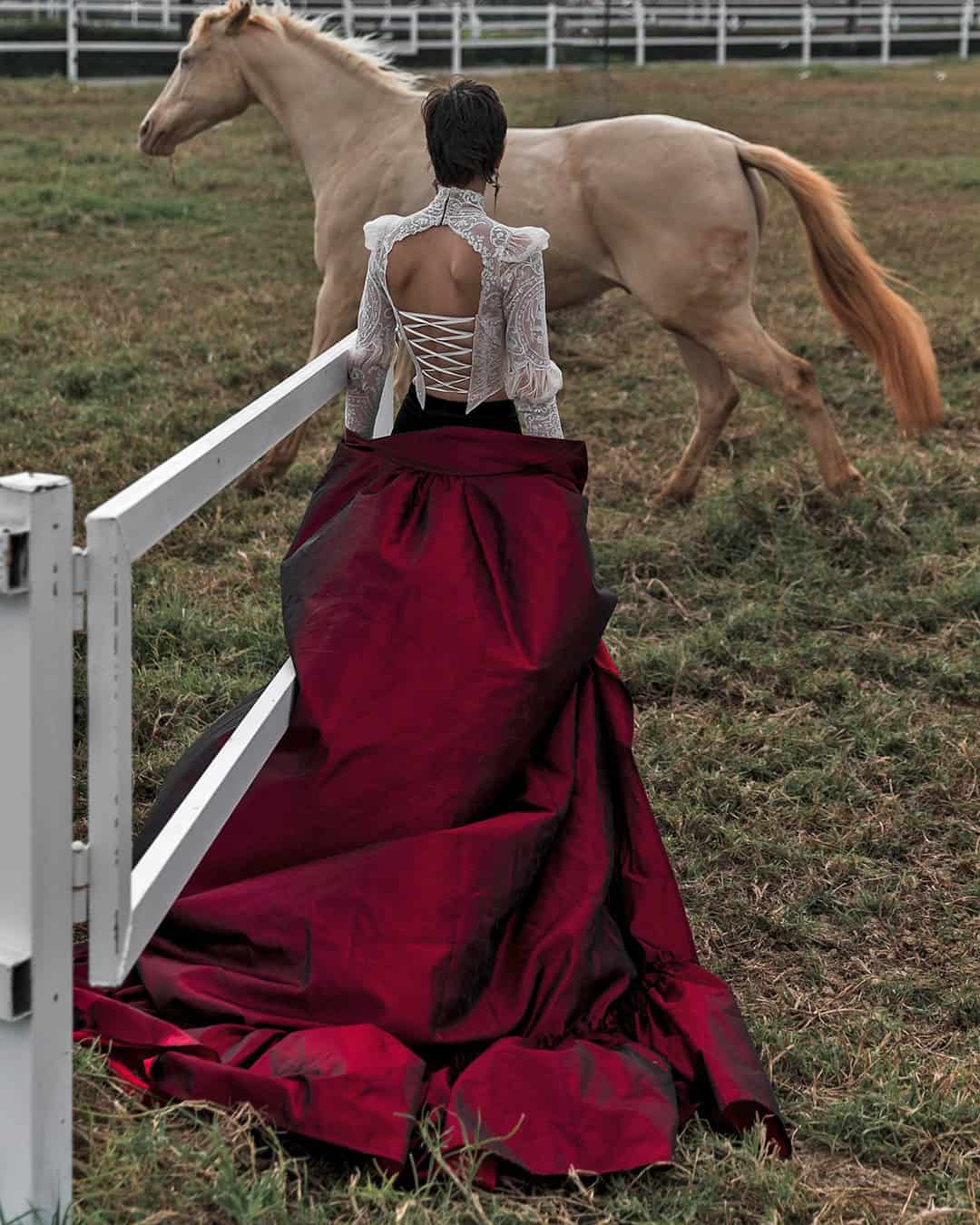 Red And Black Gothic Wedding Dresses