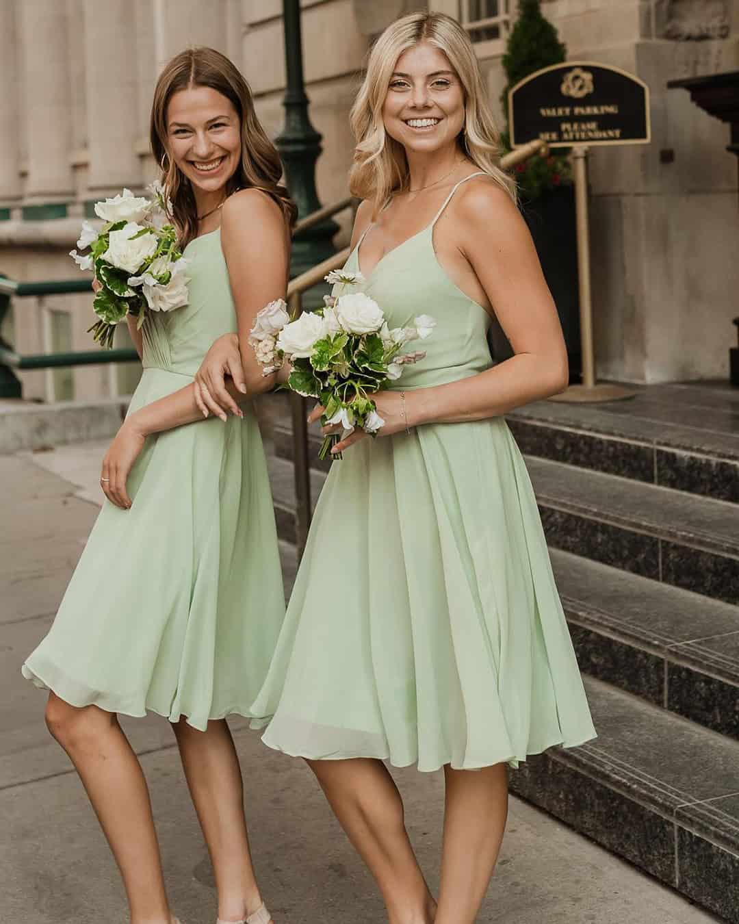 What kind of wedding is best for mint bridesmaid dresses green?