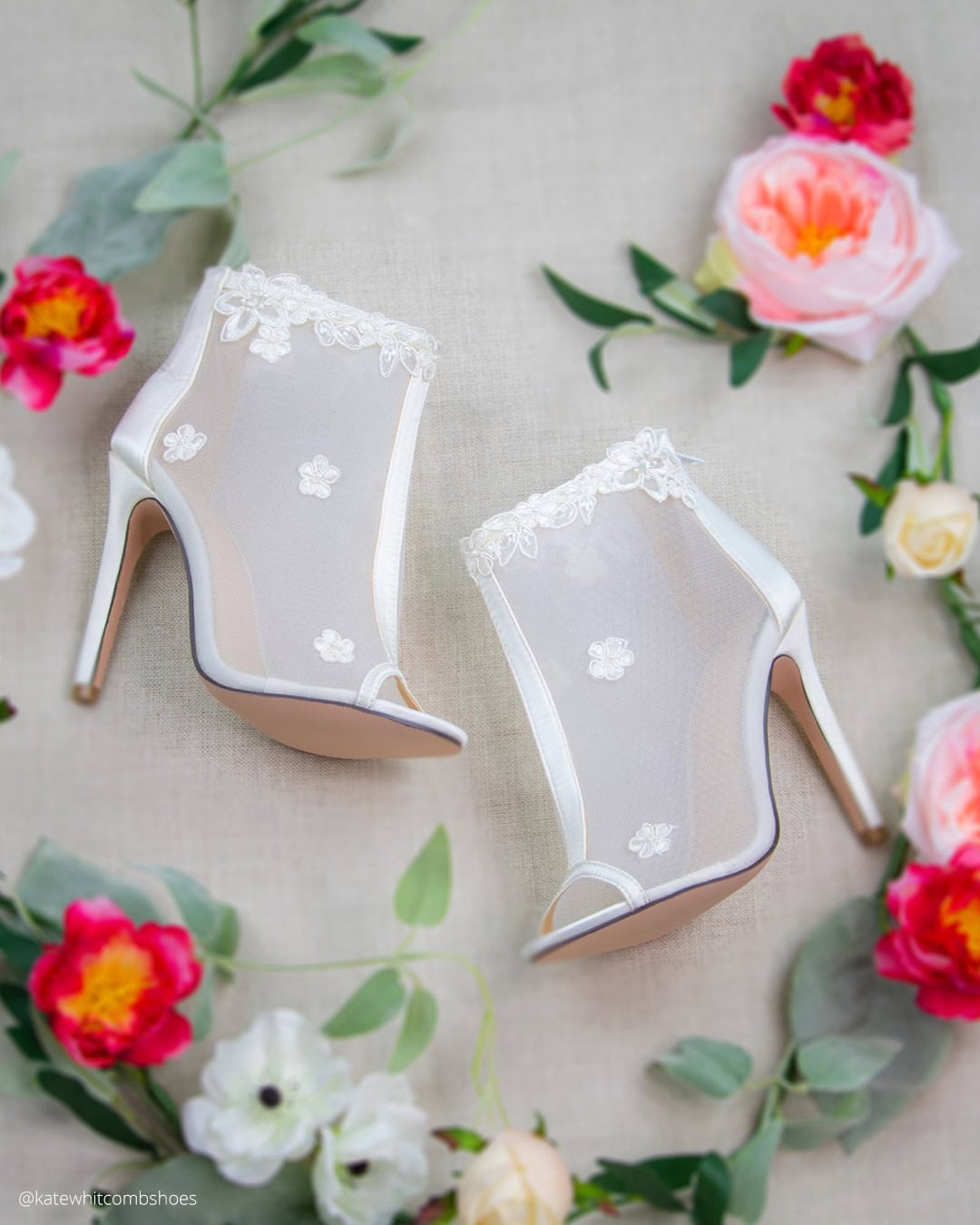 Satin Wedding Shoes Lace