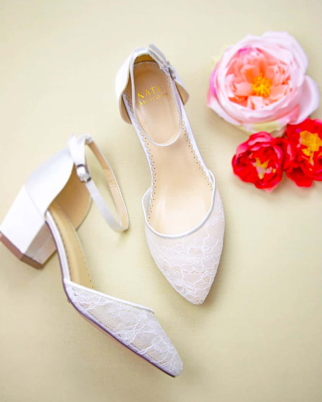 Satin Wedding Shoes Lace