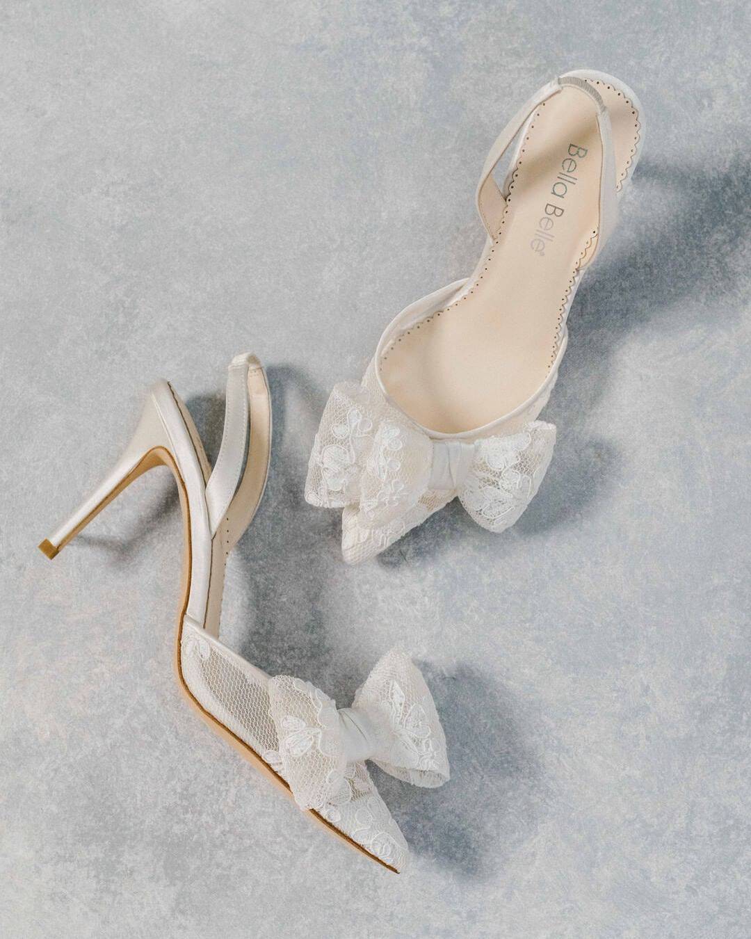 Satin Wedding Shoes Lace