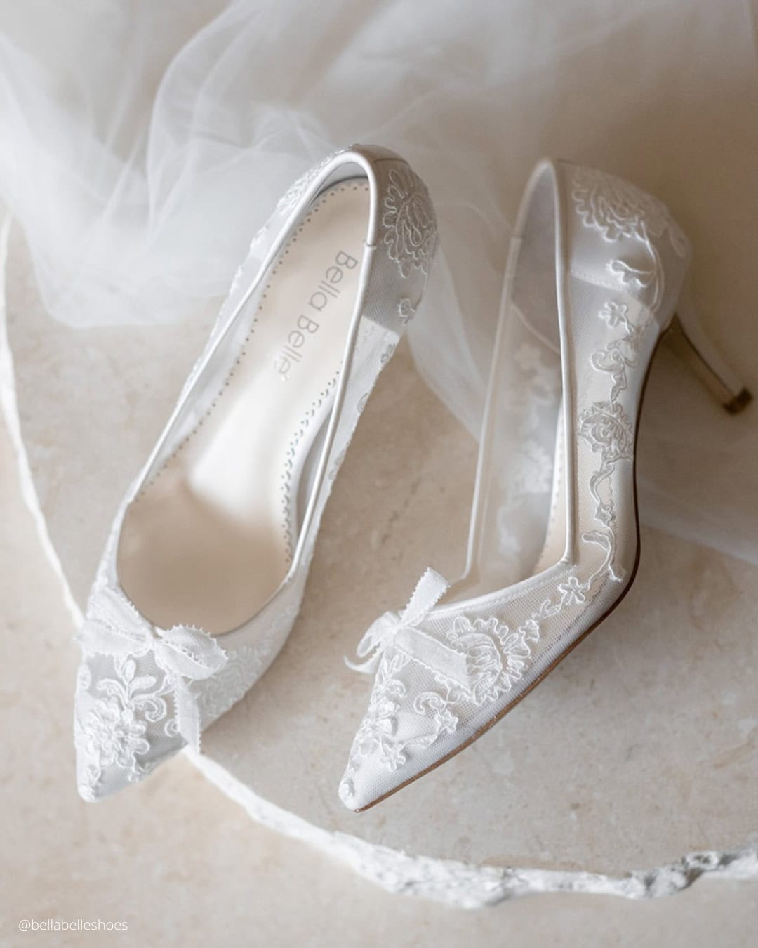 White Lace Bridal Shoes