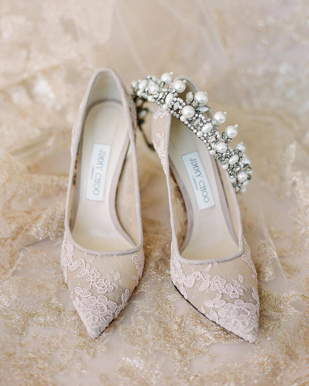 Lace Wedding Heels For Bride