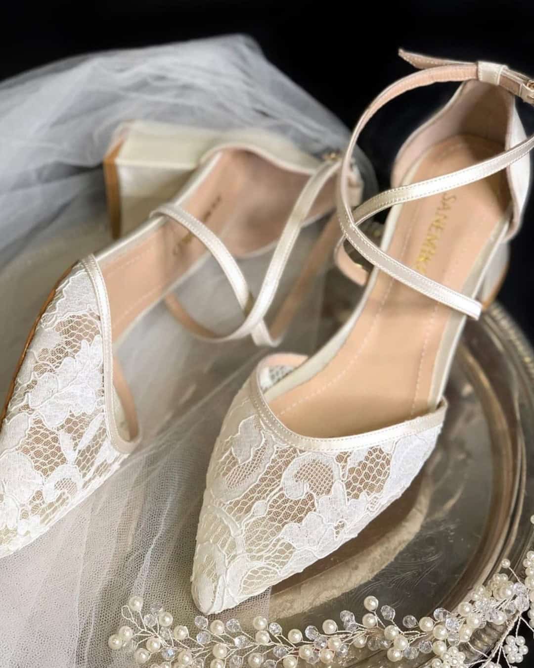 Lace Kitten Heels Shoes