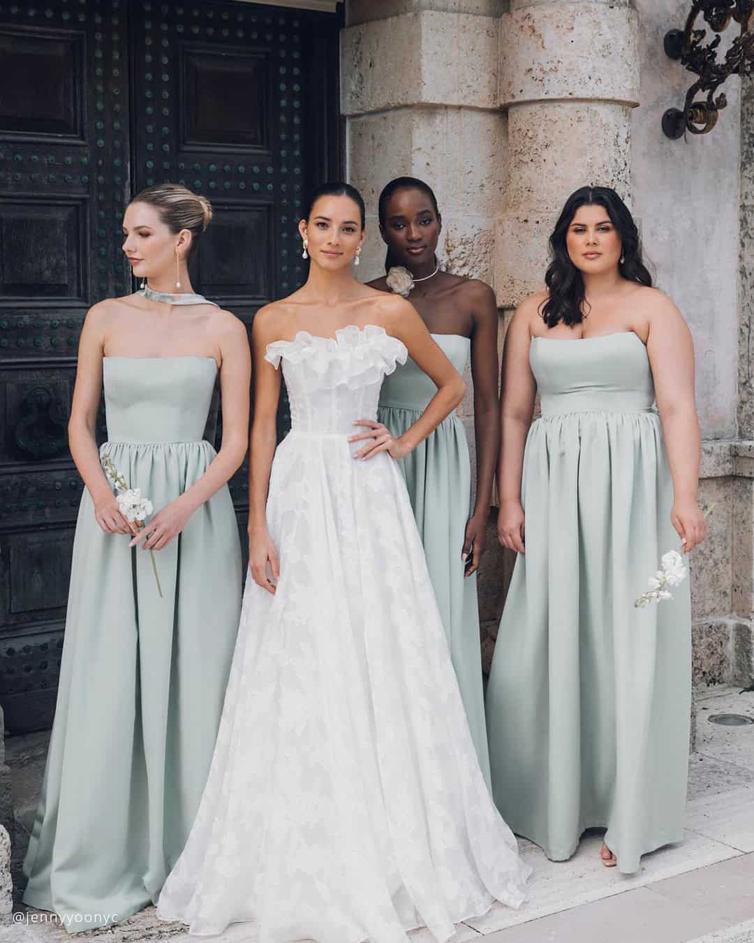 Chiffon Sage Green Bridesmaid Dresses