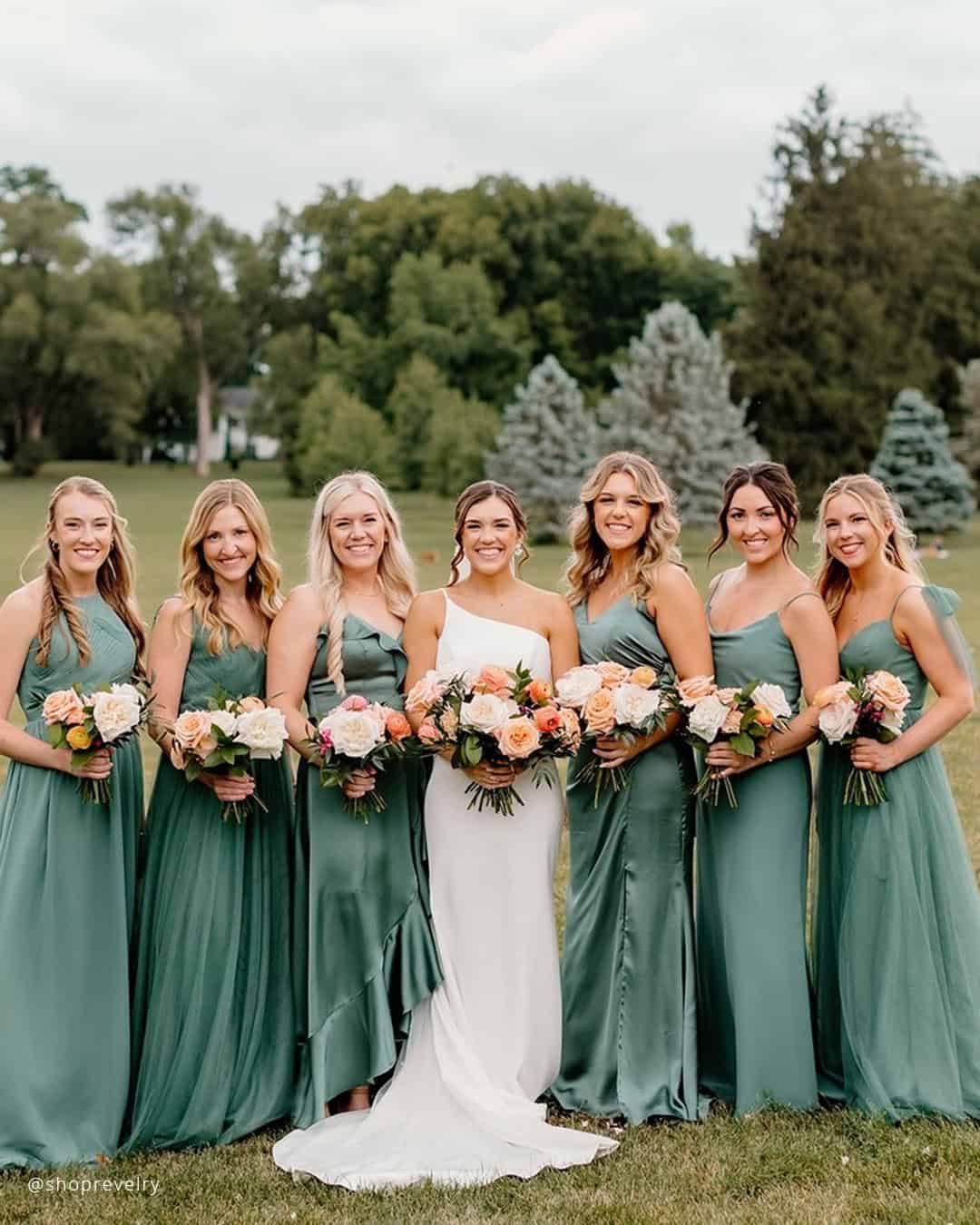 Sage Green Silk Bridesmaid Dresses
