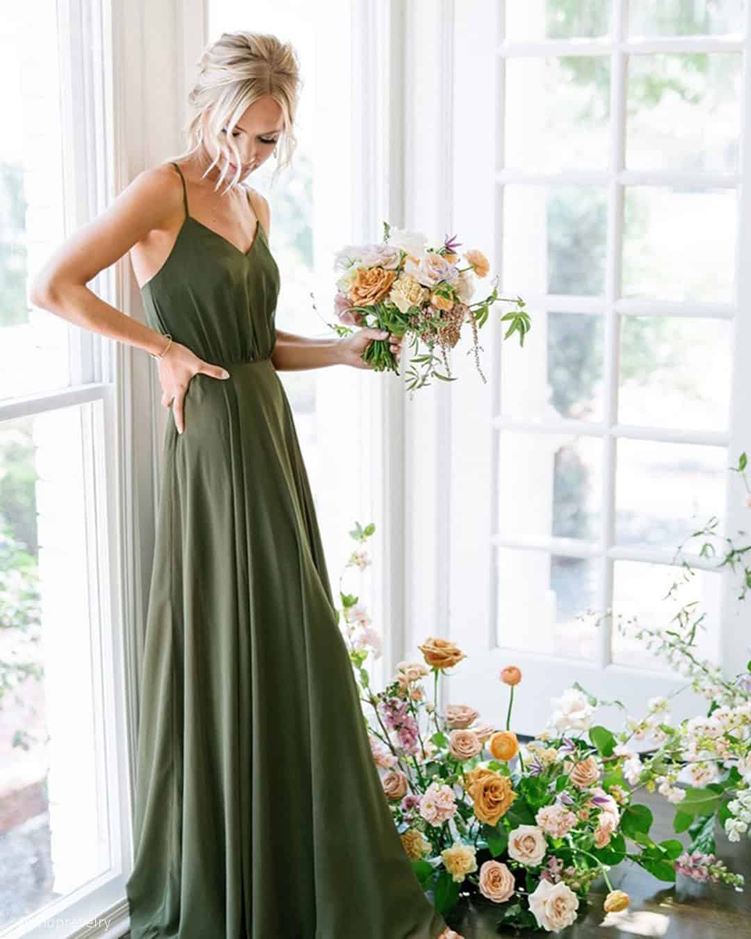 Sage Green Silk Bridesmaid Dresses
