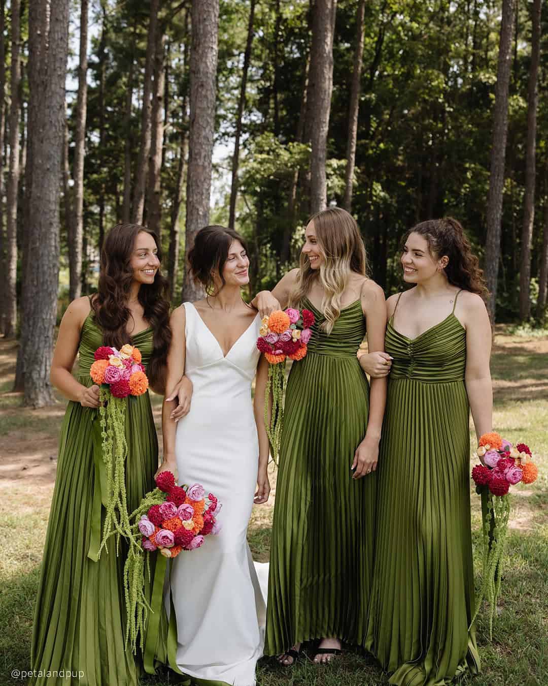 Hunter Dark Sage Green Bridesmaid Dresses