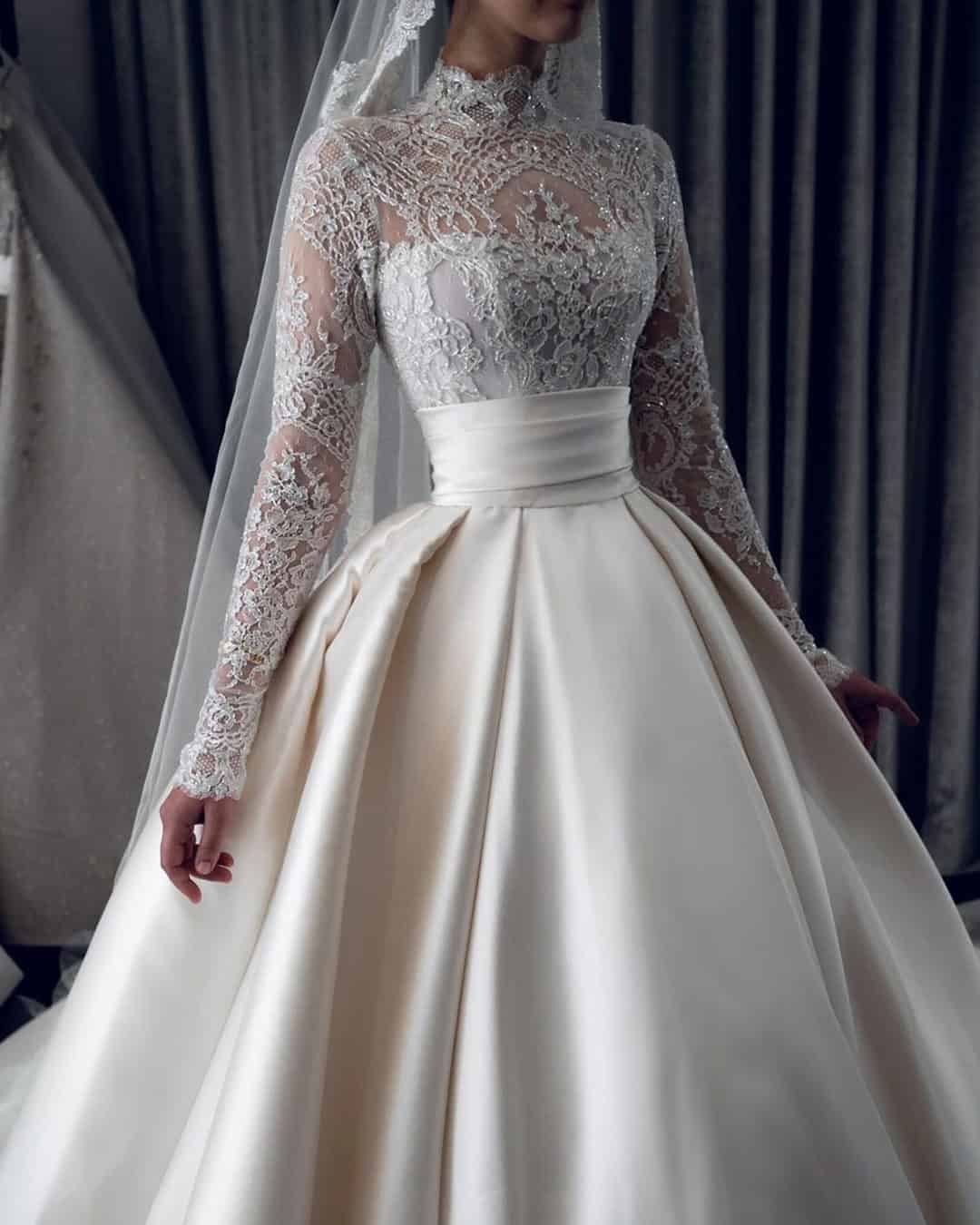 White Modest Wedding Dresses