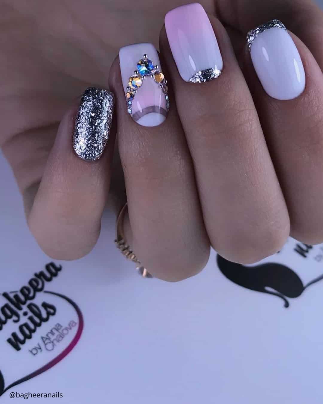 Pink and White Nail Designs