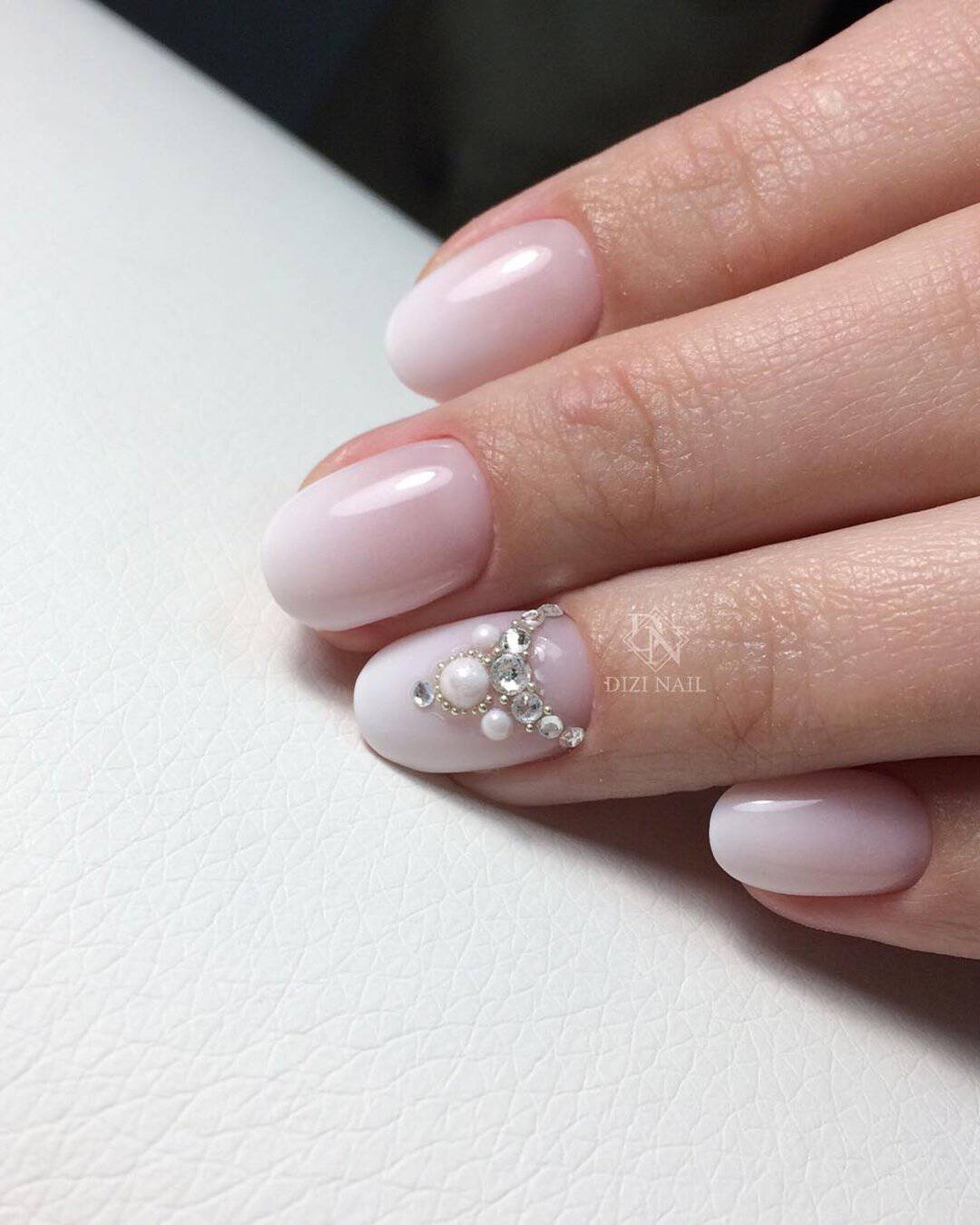 Pink and White Ombre Nails