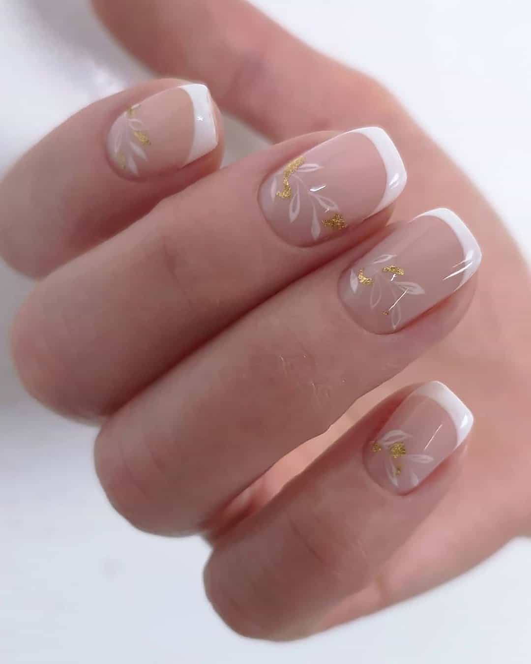 Pink And White French Tip Nails