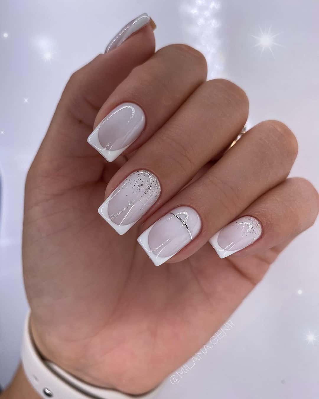 White and Pink Toe Nails
