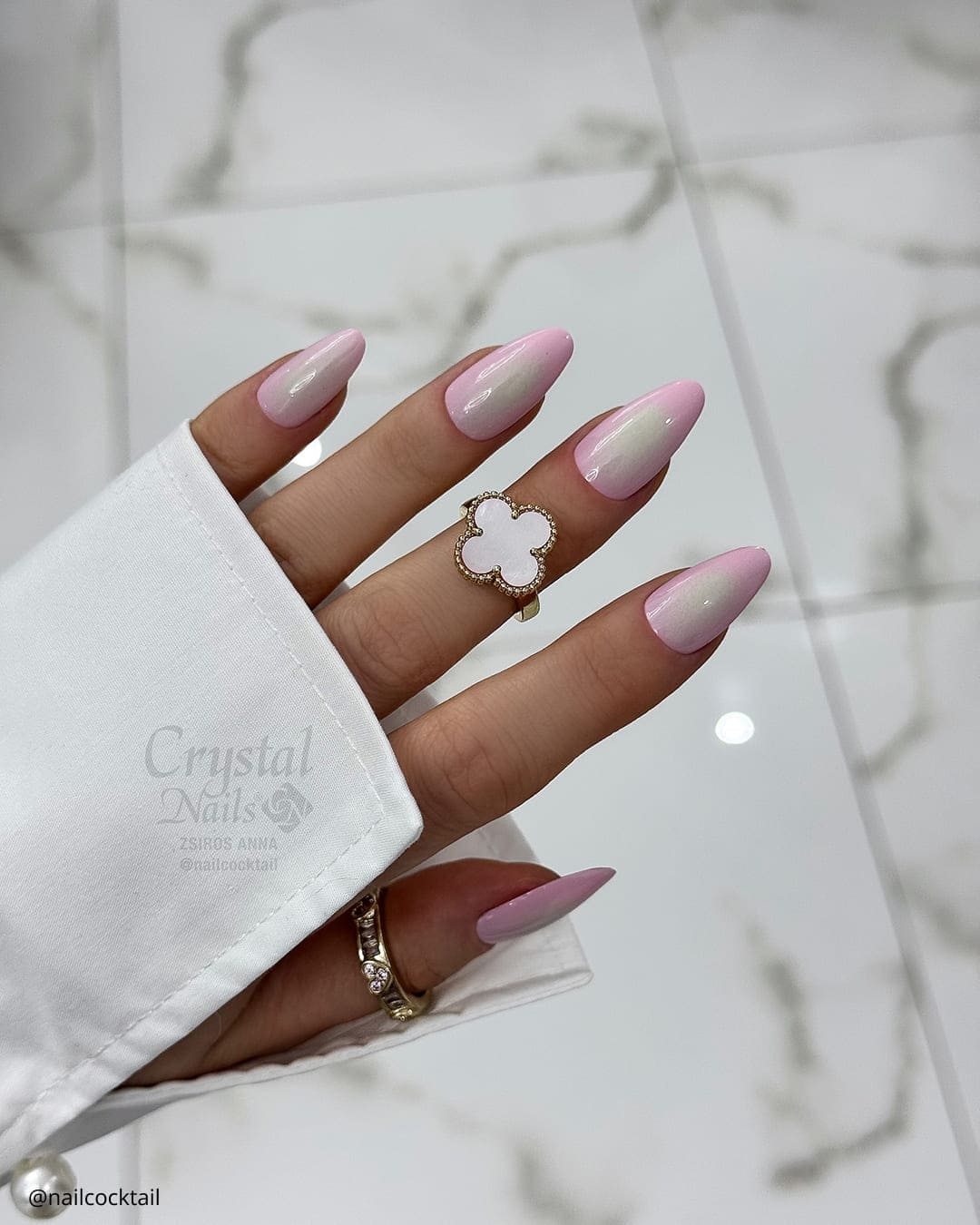 White and Pink Toe Nails