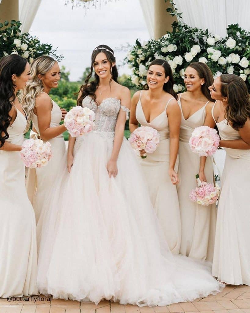Round Pink Wedding Bouquets