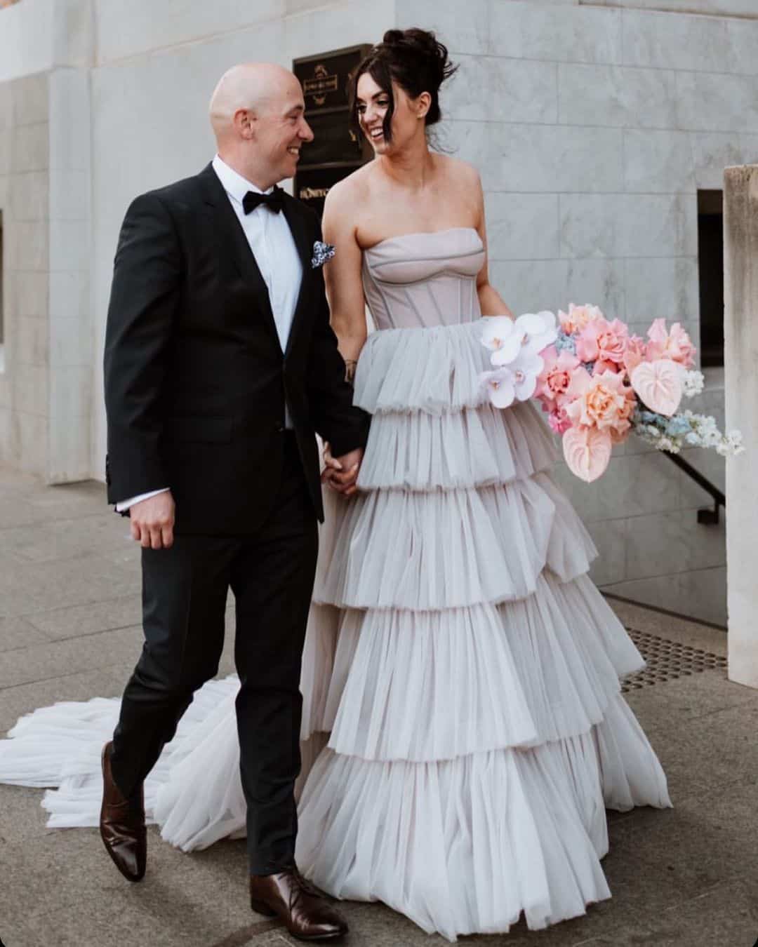 Asymmetrical Pink Bouquets
