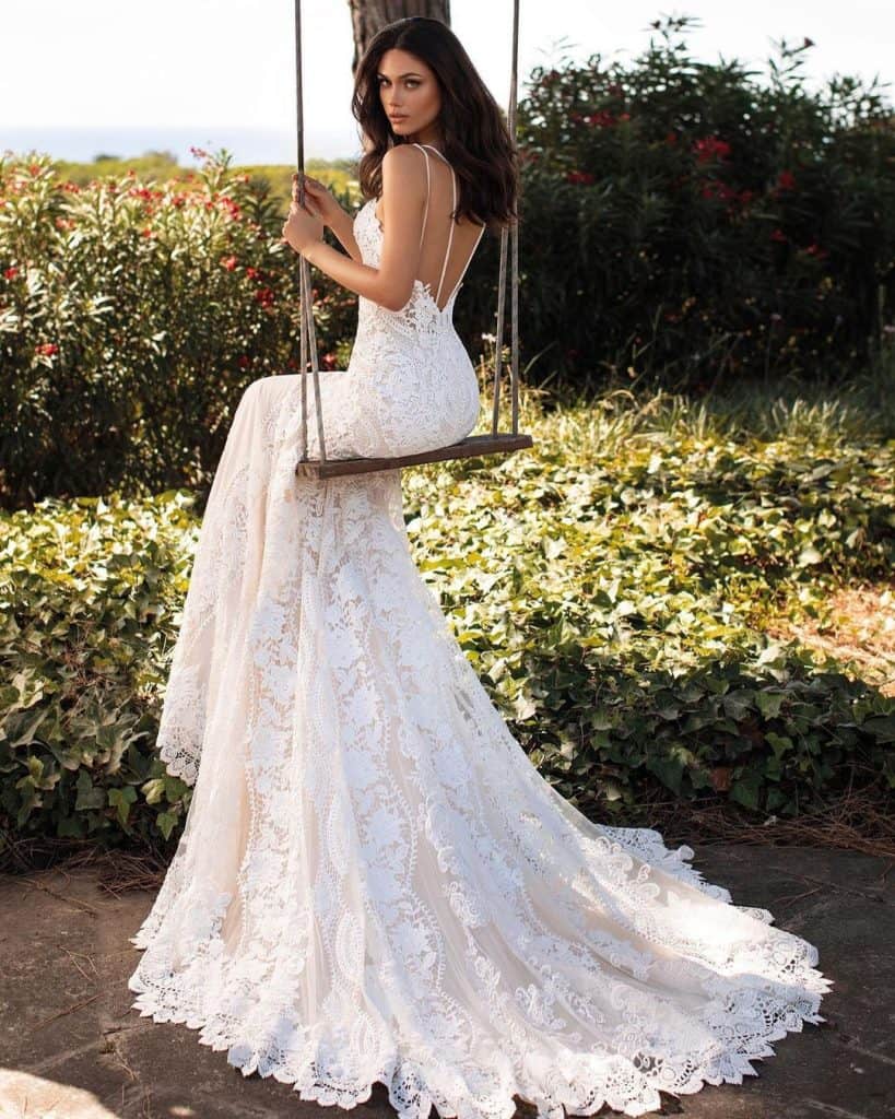Lace Back Wedding Dresses Ideas