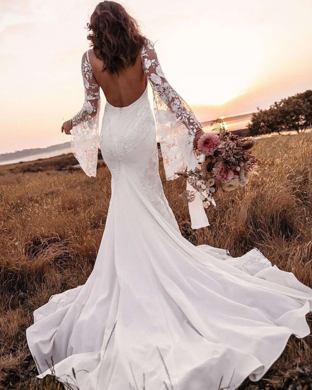 Beach Backless Wedding Gowns