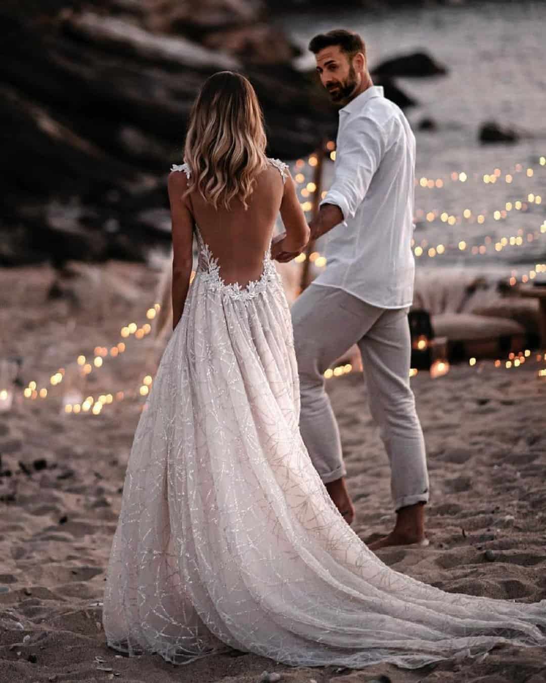 Elegant Backless Bridal Dresses
