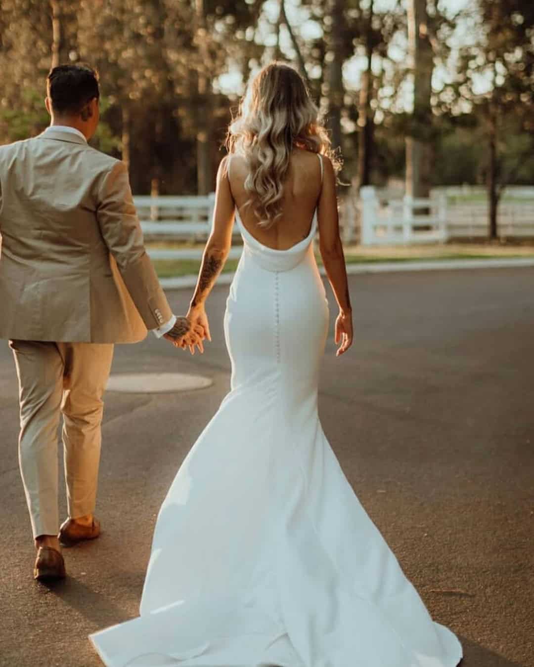 Elegant Backless Bridal Dresses