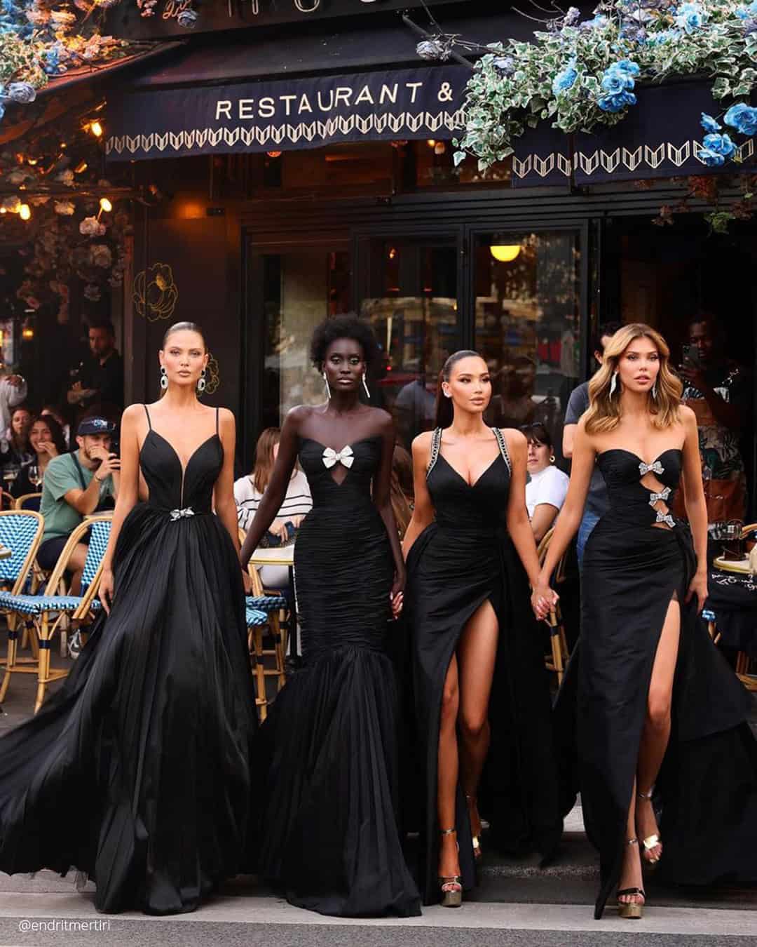 Black Sequin Bridesmaid Dresses