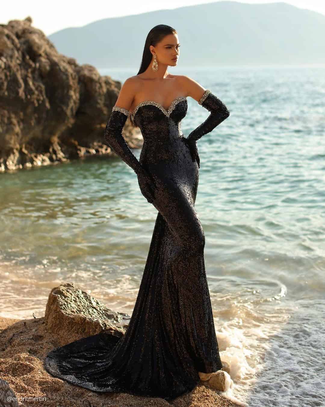 Black Sequin Bridesmaid Dresses