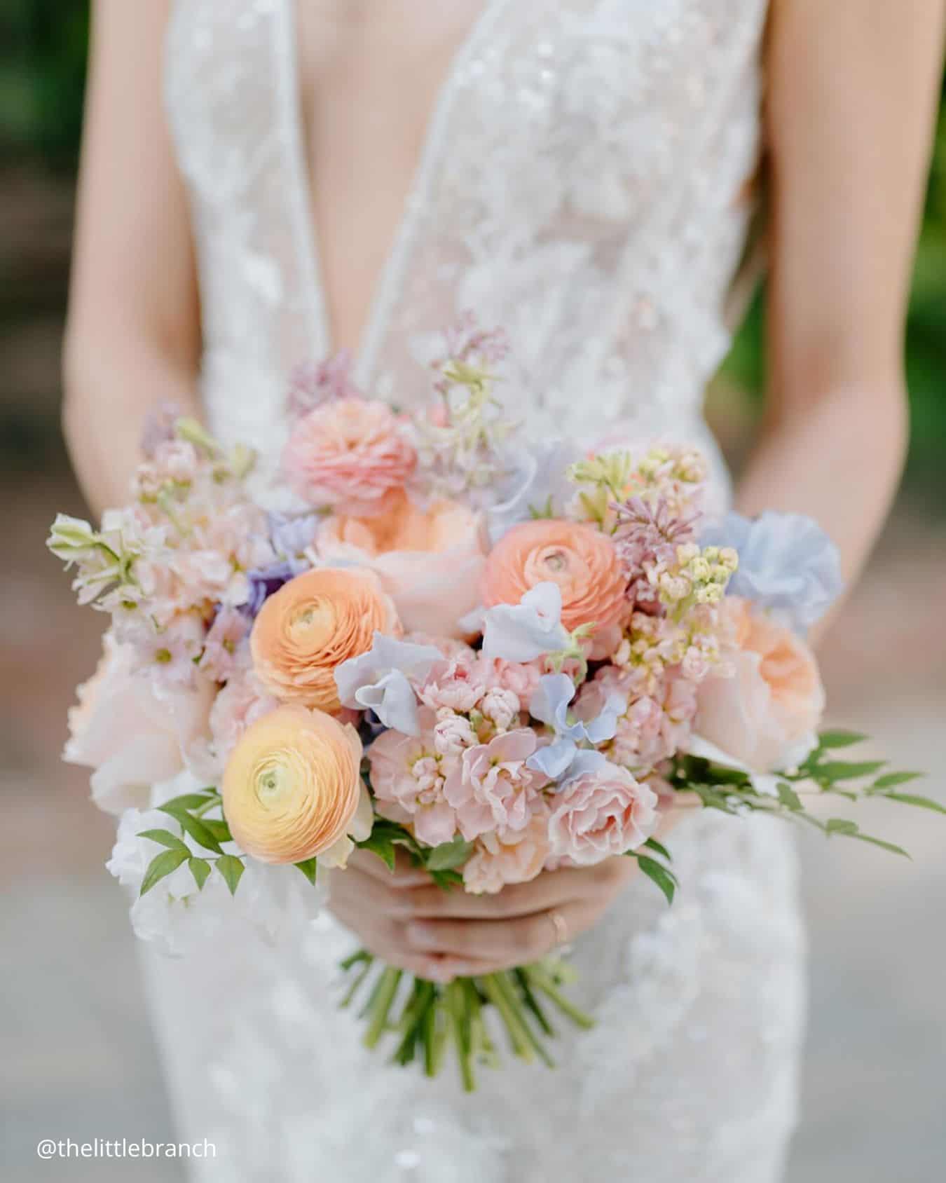 Romantic Pastel Spring Wedding Bouquets