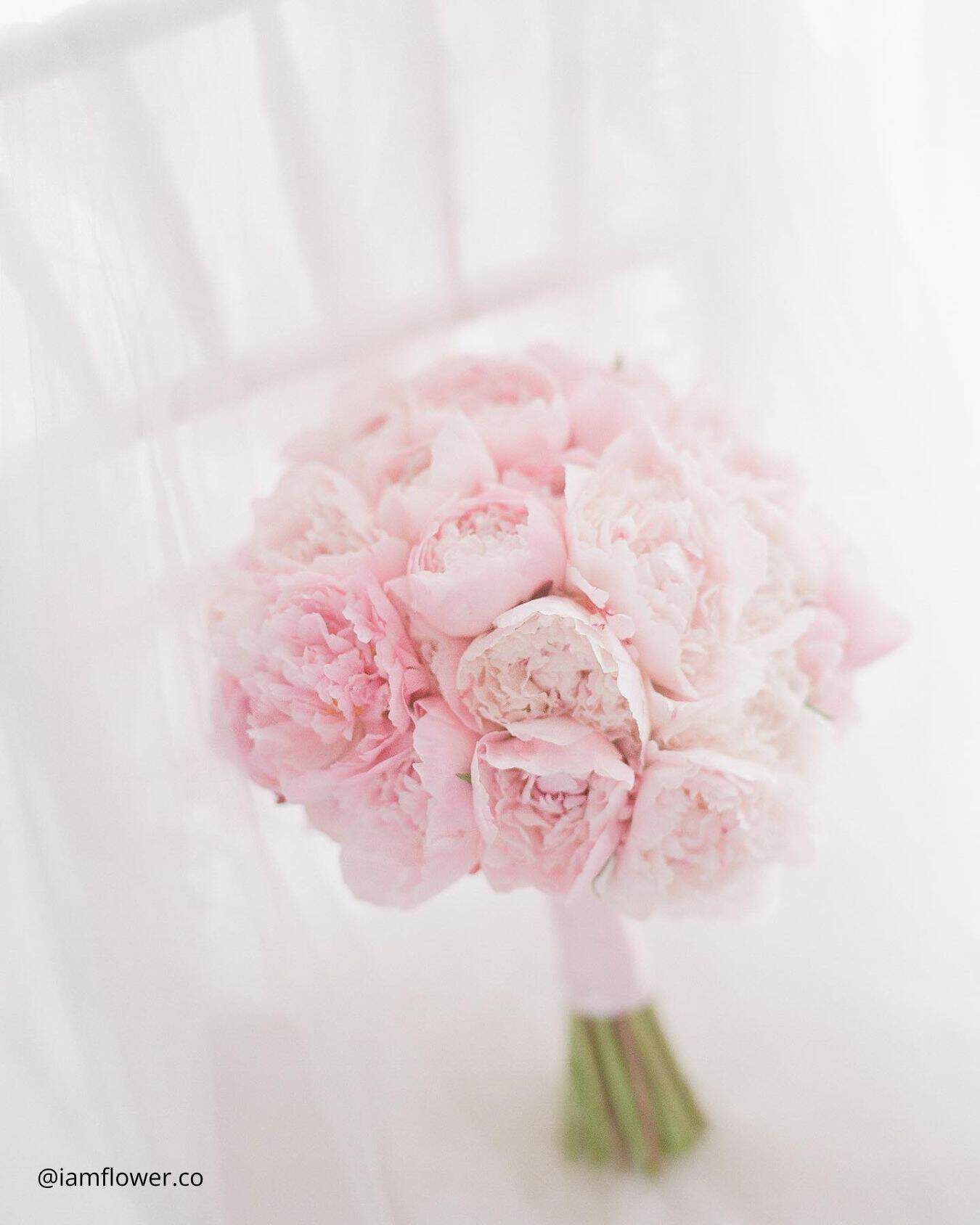 Fresh Spring Wedding Bouquets With Peonies