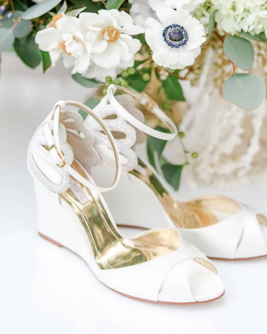 Simple Wedding Sandals Wedges