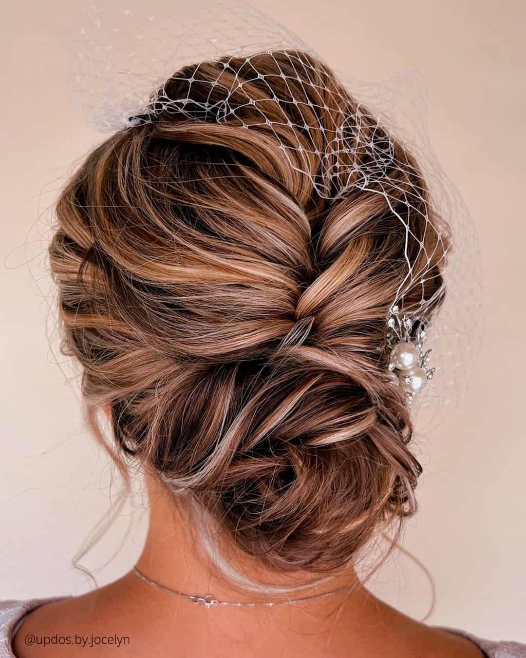 Vintage Inspired Low Side Bun Wedding Hair
