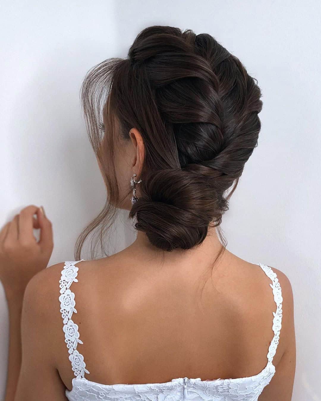 Wedding Side Bun Hairstyles With Veil