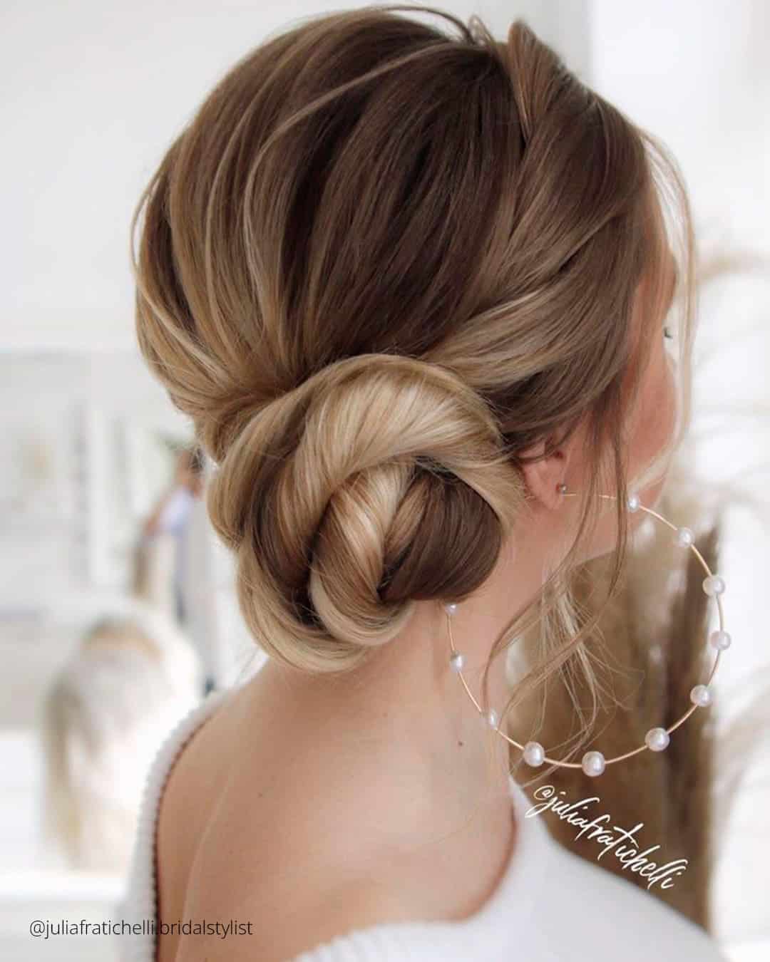 Loose Side Bun Wedding Hairstyles