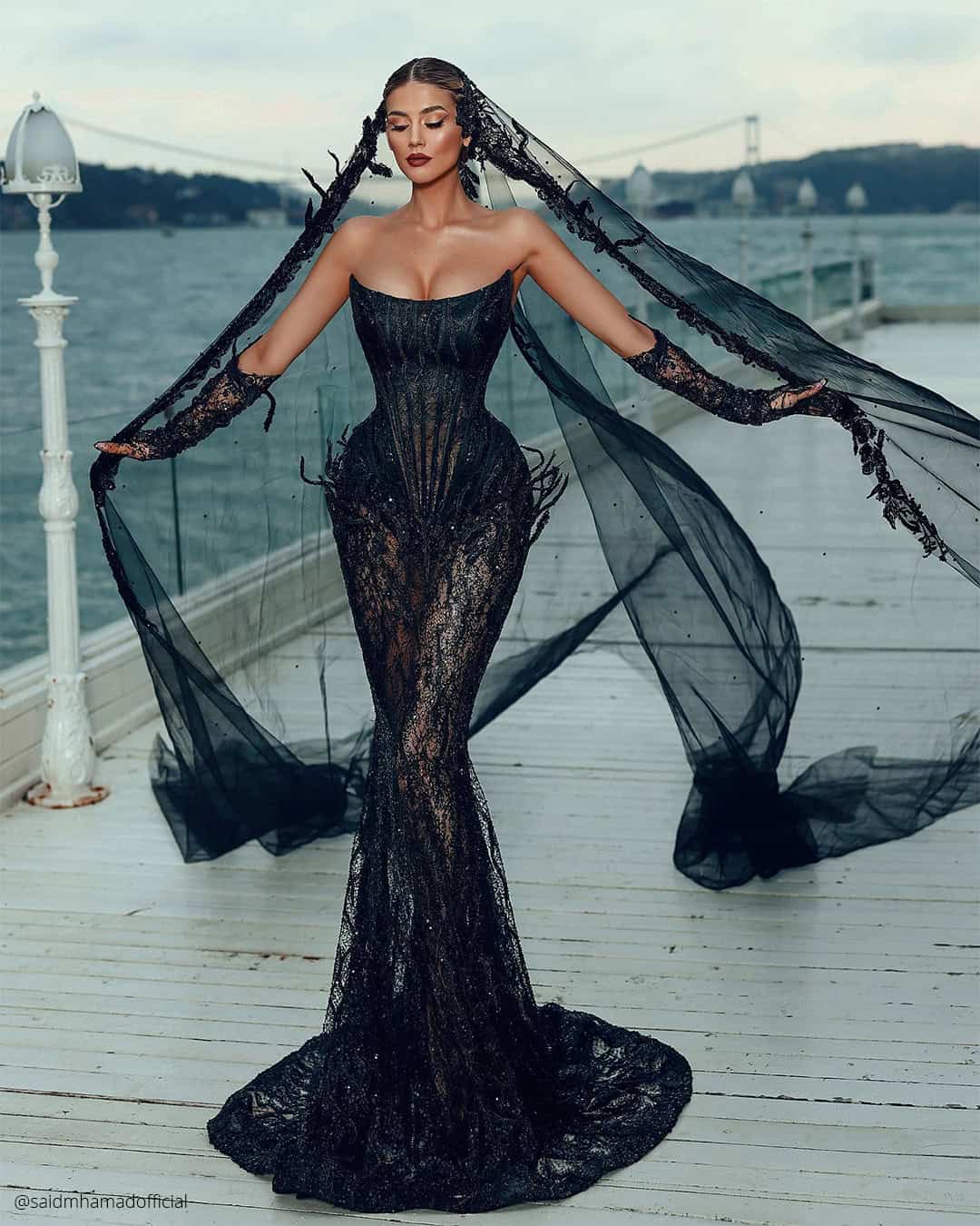 Gothic Black Wedding Dresses