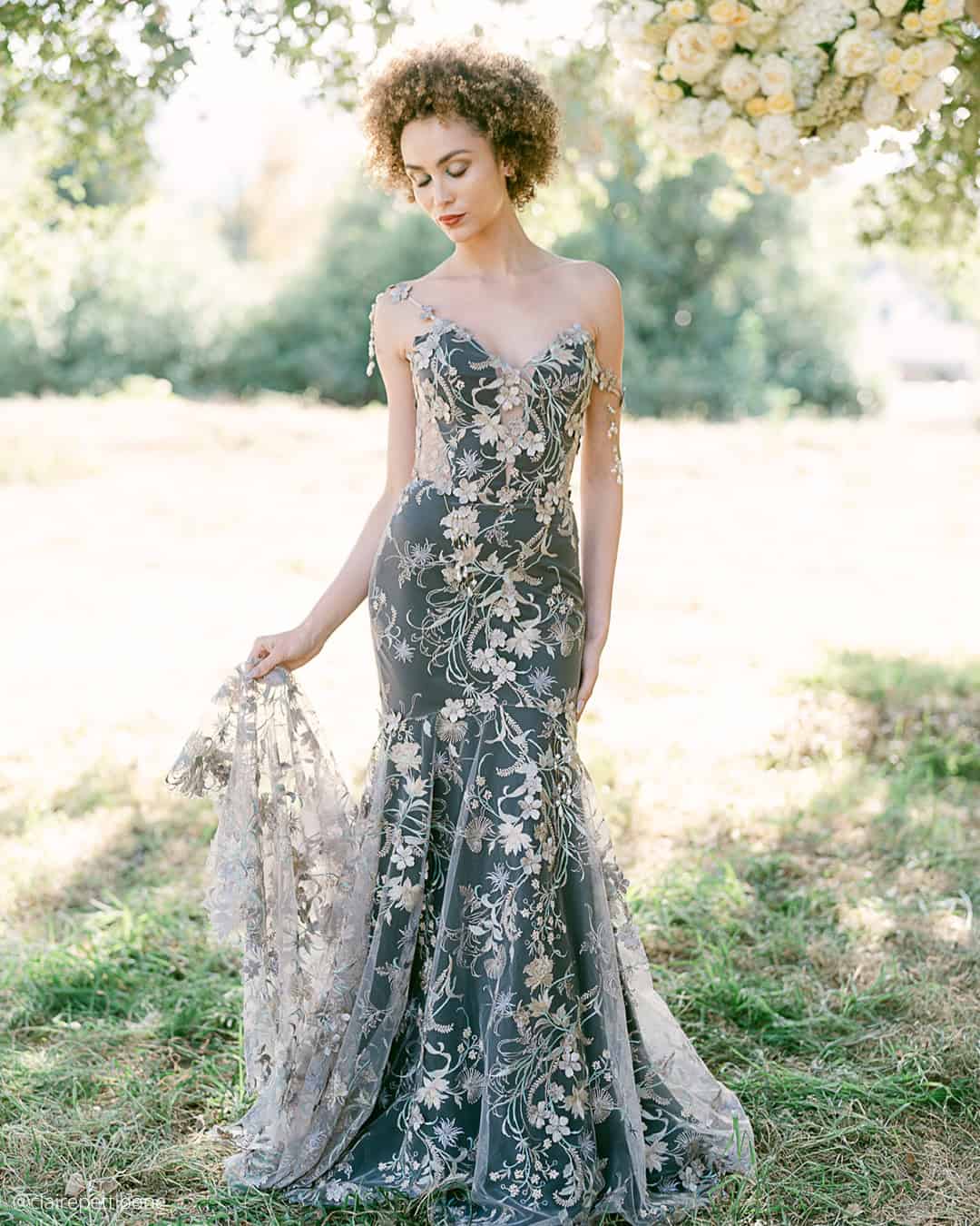 White And Black Wedding Dresses
