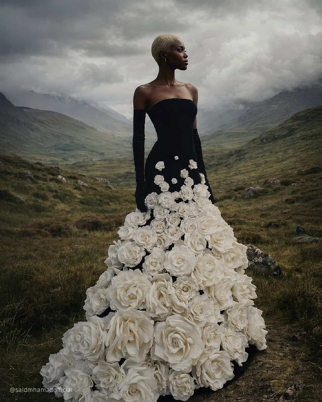 White And Black Wedding Dresses