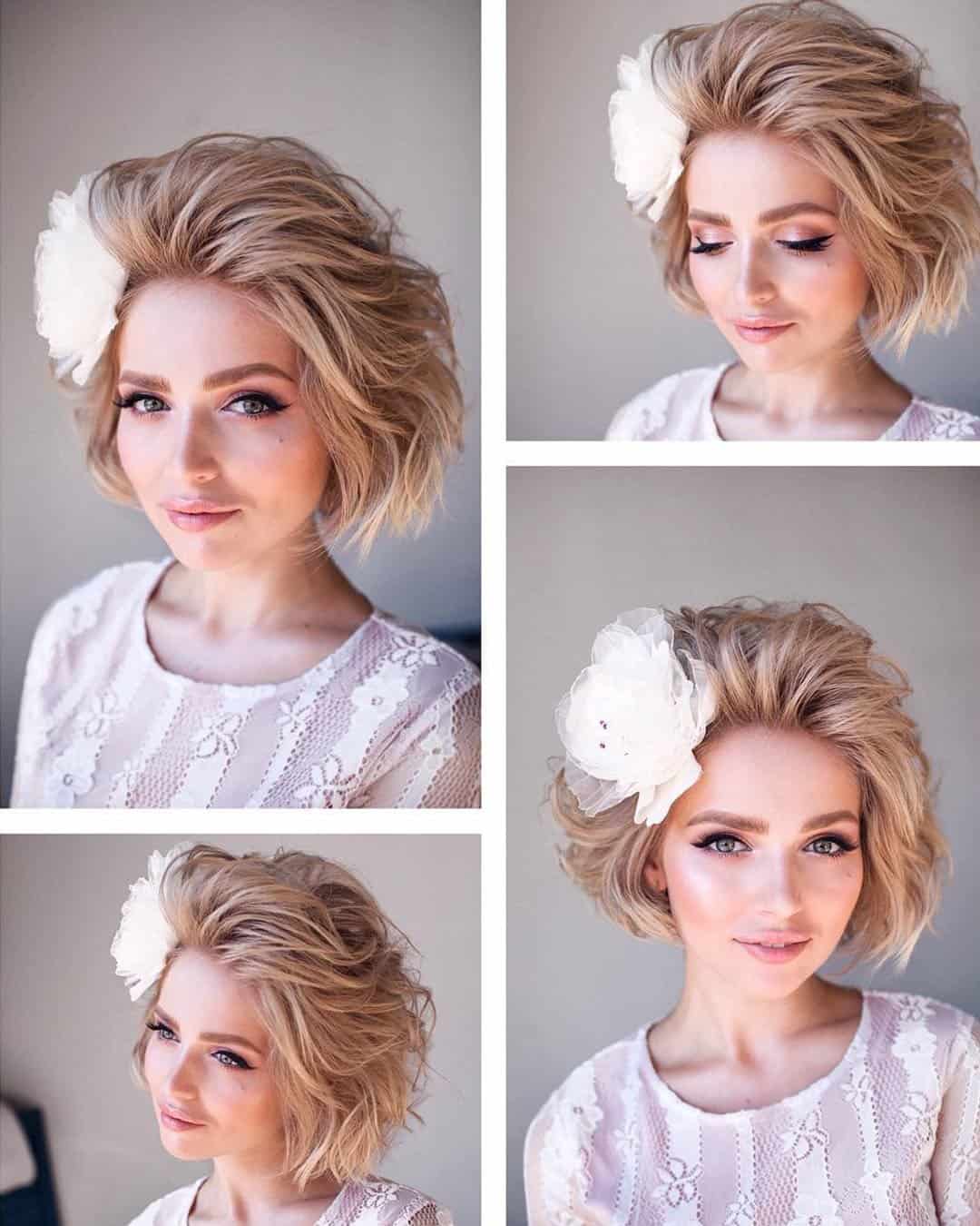 Easy Wedding Hairstyles For Short Hair