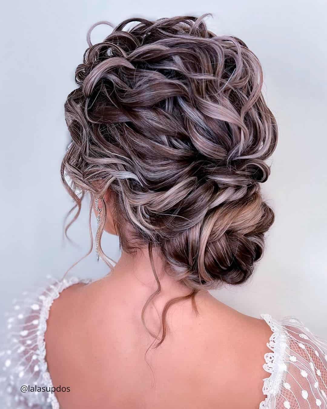 Loose Curly Updos For Wedding