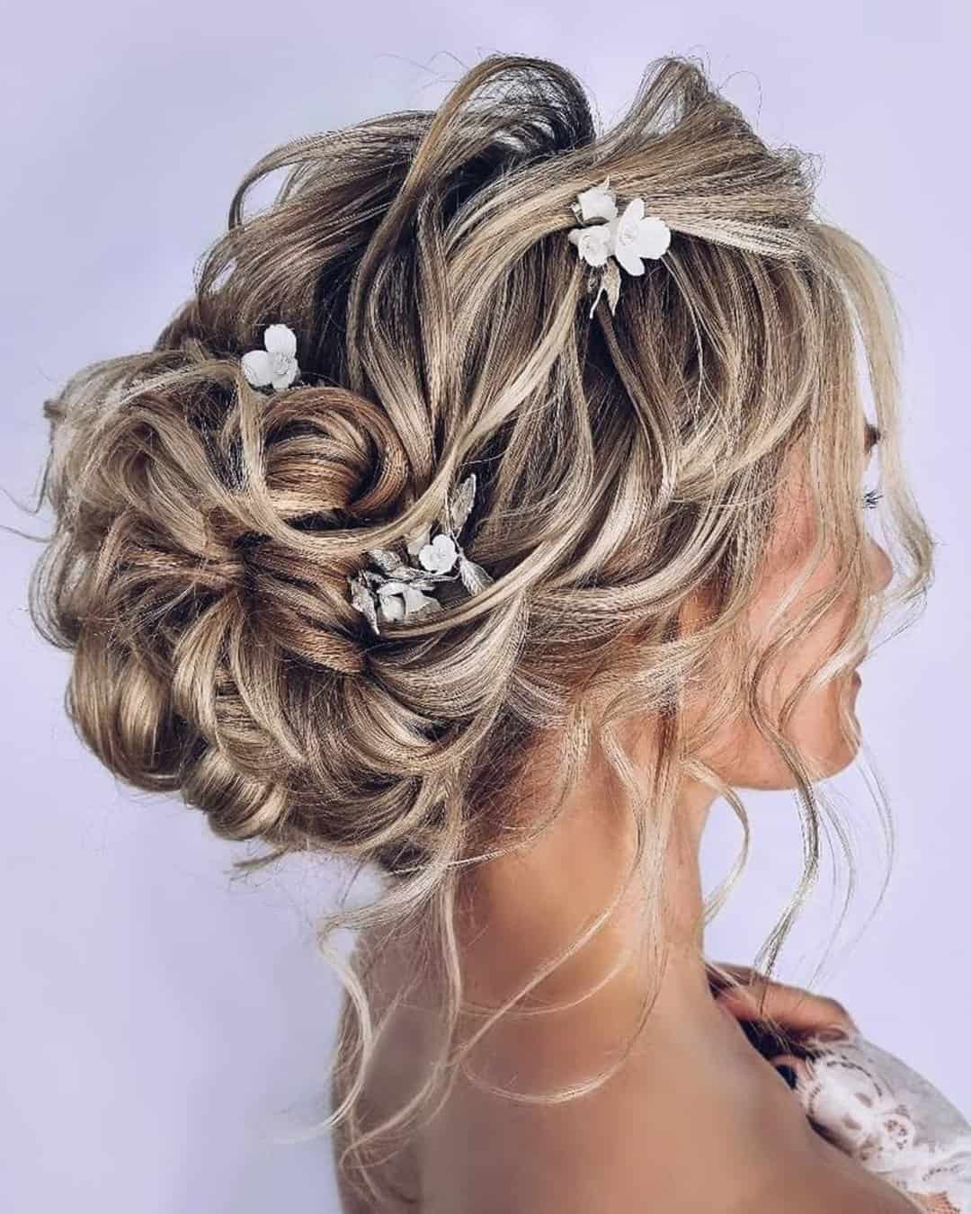 Loose Curly Updos For Wedding
