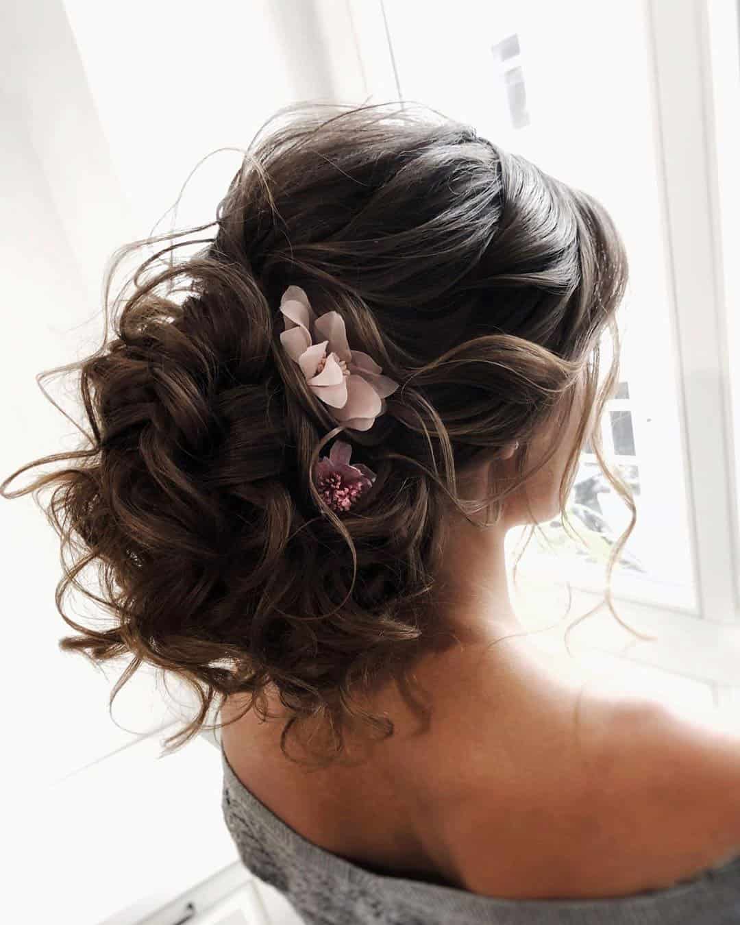 Loose Curly Updos For Wedding